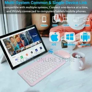 2in1 Bluetooth Keyboard Mouse for iPadtablets Smartphones