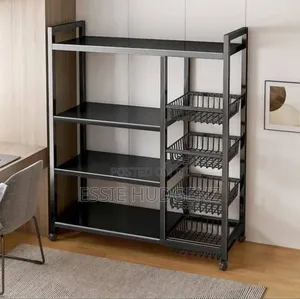 Multipurpose Storage Rack/ Shelf/ Organiser- Black
