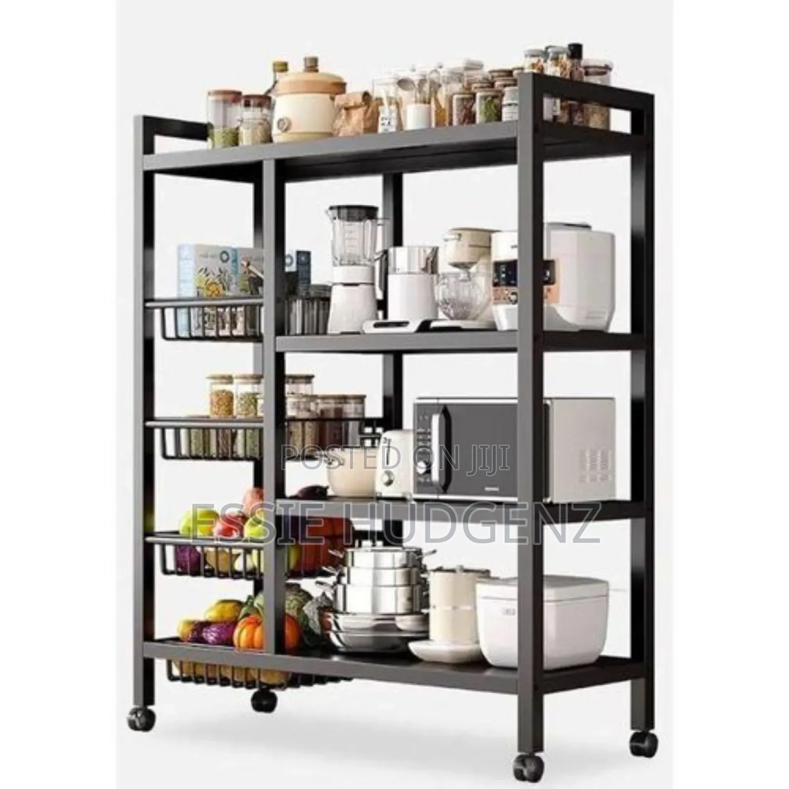 Multipurpose Storage Rack/ Shelf/ Organiser- Black