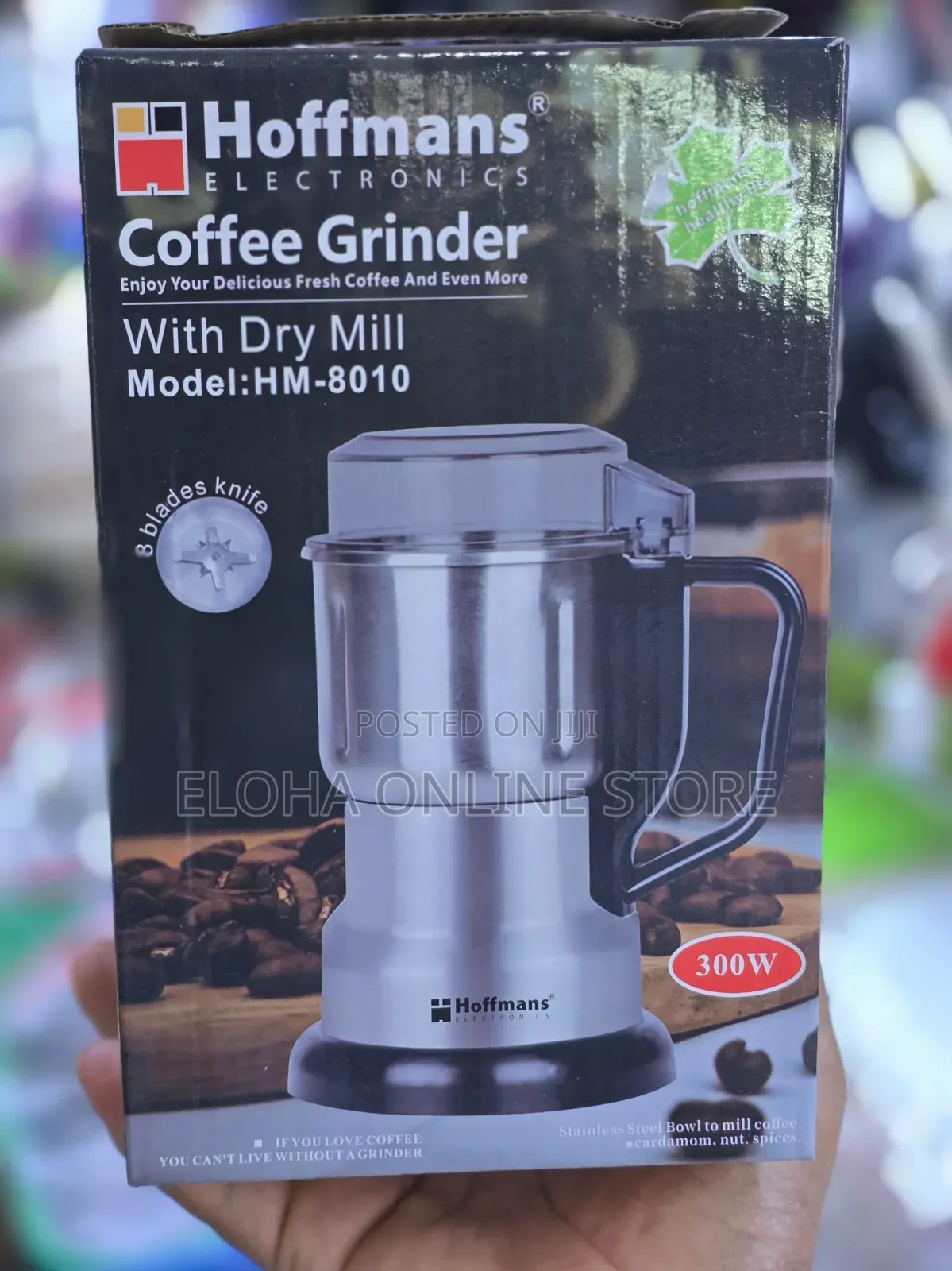 Hoffmans 300w Coffee Grinder With Dry Mill