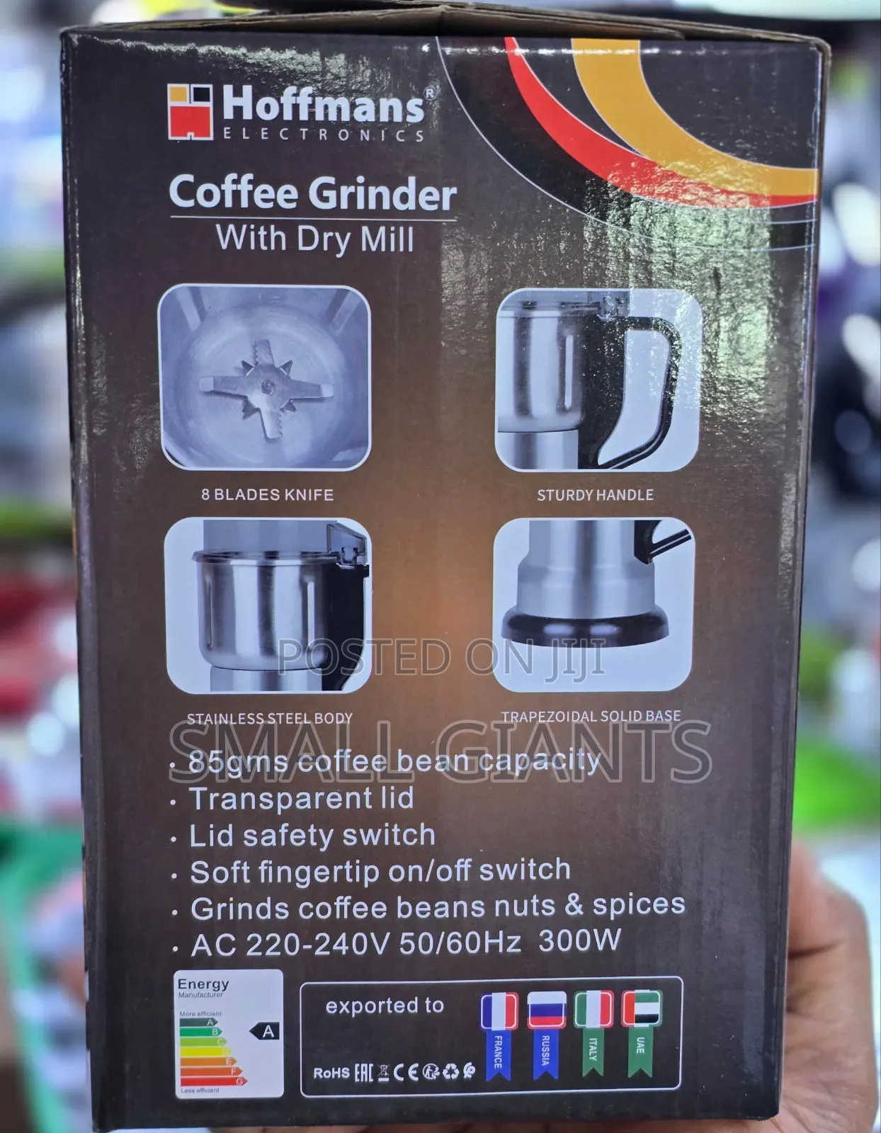 Hoffmans 300w Coffee Grinder With Dry Mill