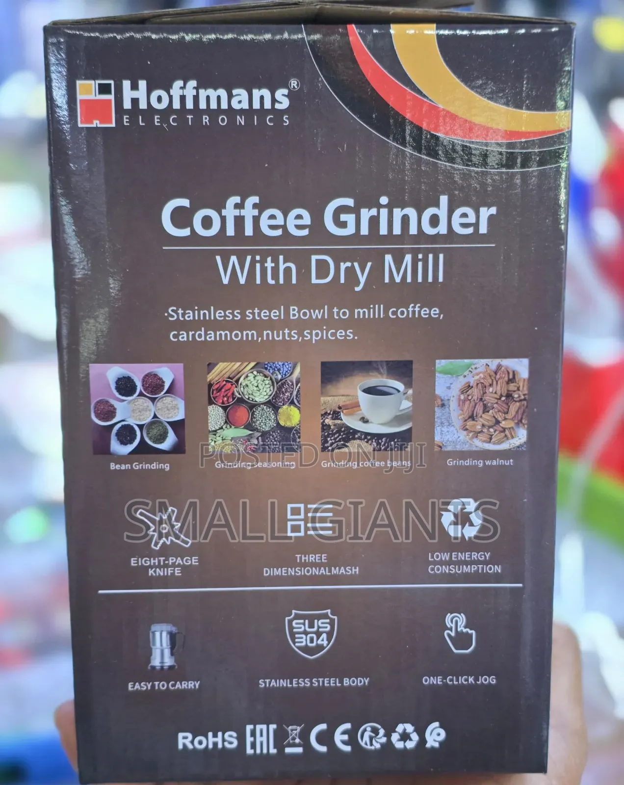 Hoffmans 300w Coffee Grinder With Dry Mill