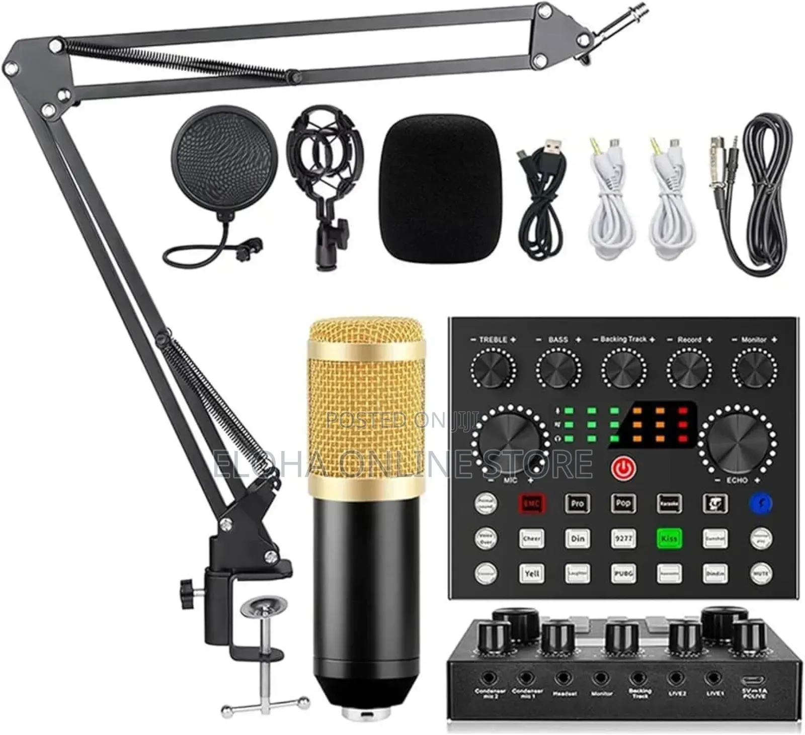 Sound Card Kit Condenser Microphone Set 