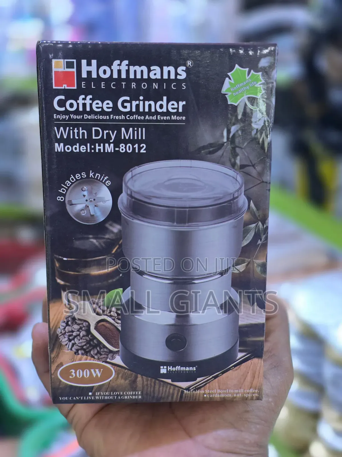 New Hoffman Coffee Grinder With Dry Mill, Model Hm-8012