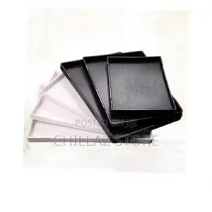 3 PCS Black Melamine Serving Trays.