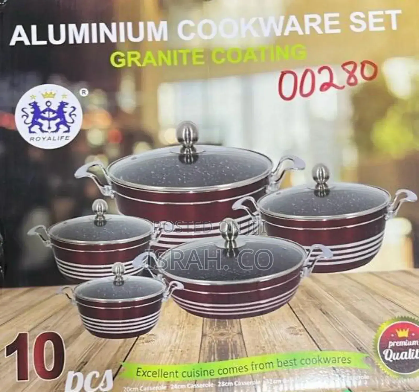 Set of Royalife Brand Aluminum Cookware With a Granite