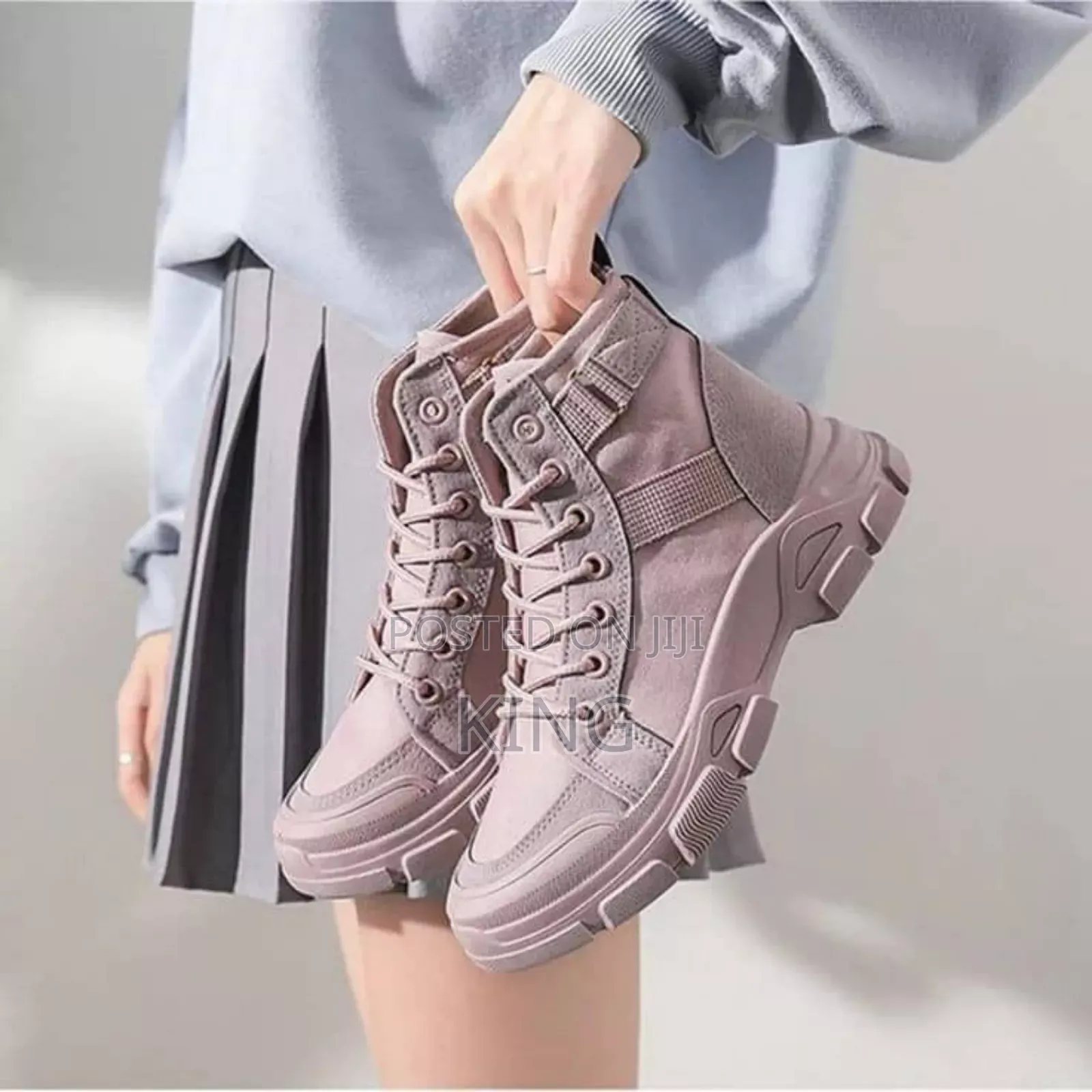 Solid Boots Sneakers