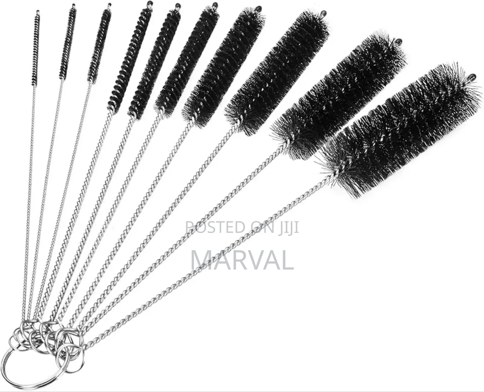 10pc Nylon Straw Small Bottle Cleaning Brushes