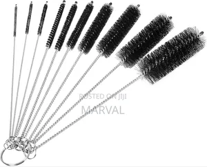 10pc Nylon Straw Small Bottle Cleaning Brushes
