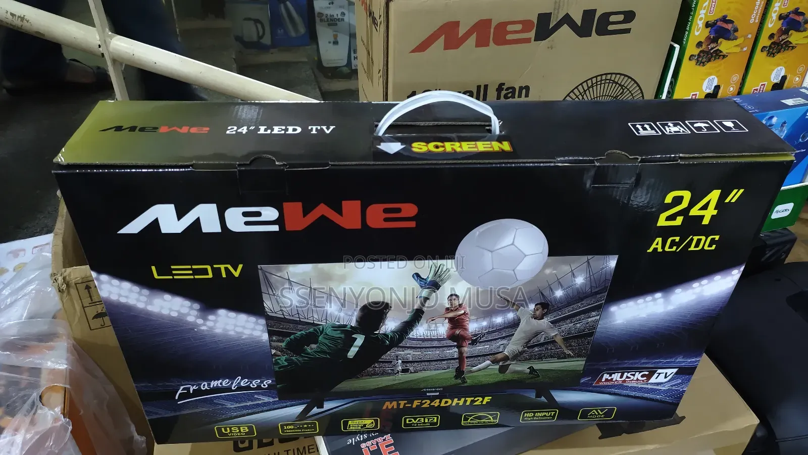 Mewe 24" Digital Led Tv With Free to Air, Woofer - Ac /Dc -