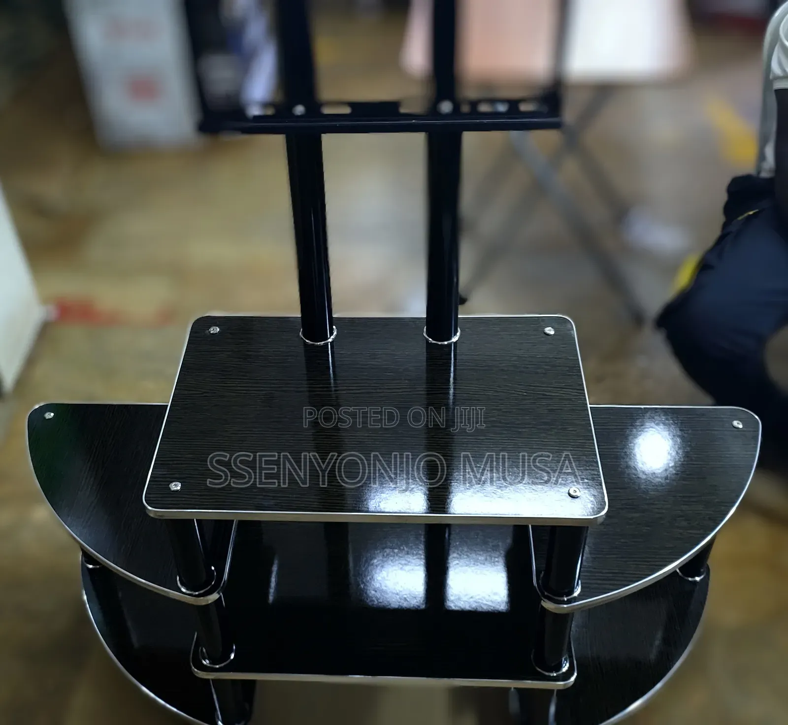 Wooden Ym Tv Stand - Black, Durable Quality (24-65 Inches)