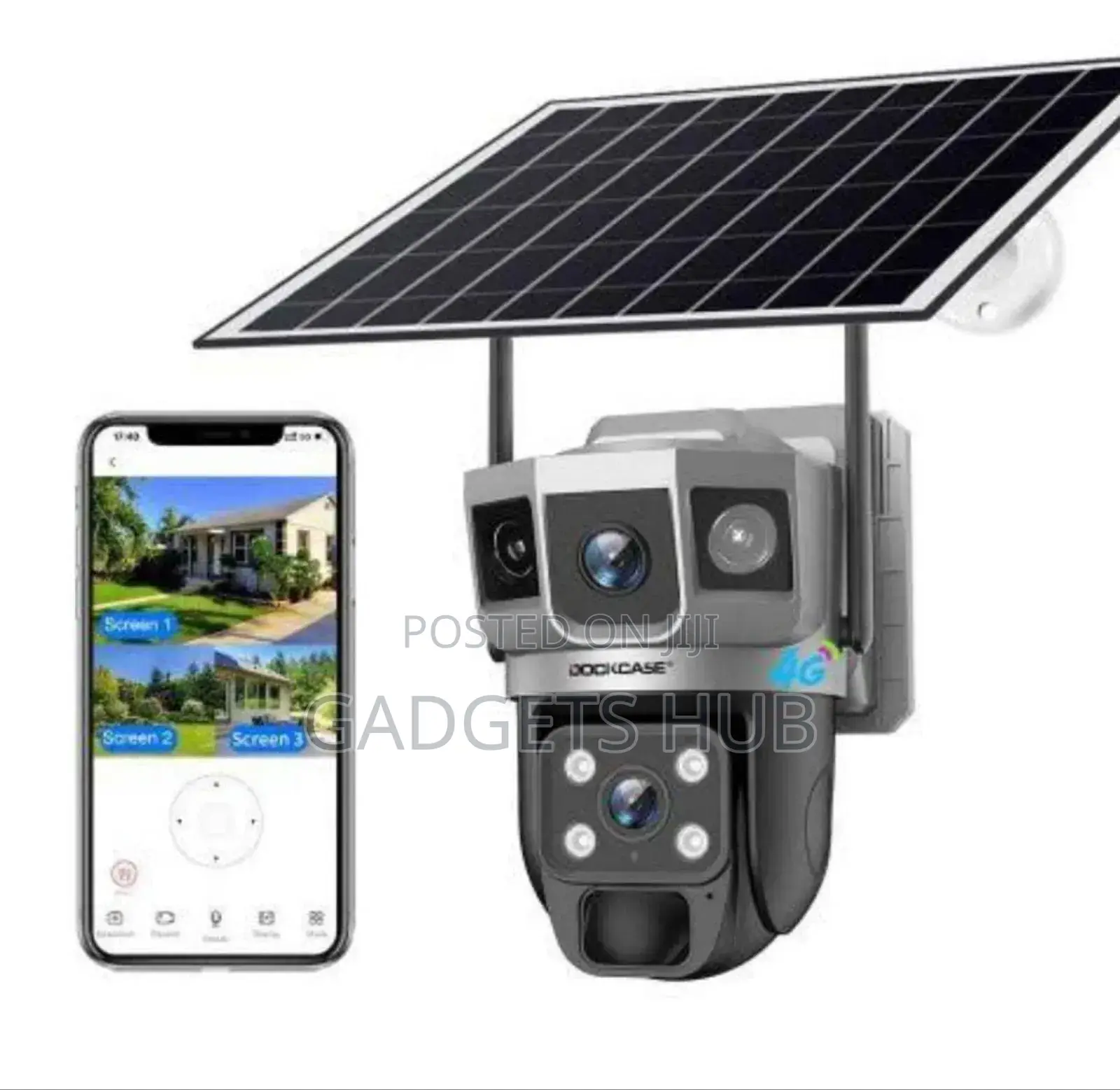 Ip66 Waterproof 4g Solar PTZ Dual Lens Camera With Solar