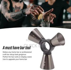 New Stainless Steel 3-End Bar Measuring Cup