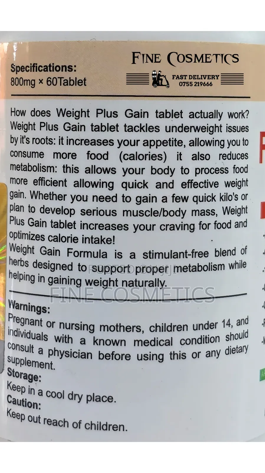 Wholesale Unisex Weight Gain Tablets Body and Muscle Building Gainer