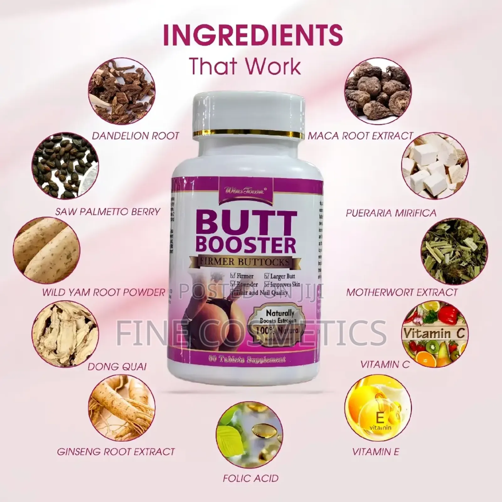 Original Butt Booster Hip and Buttock Curv Enlargement Pills