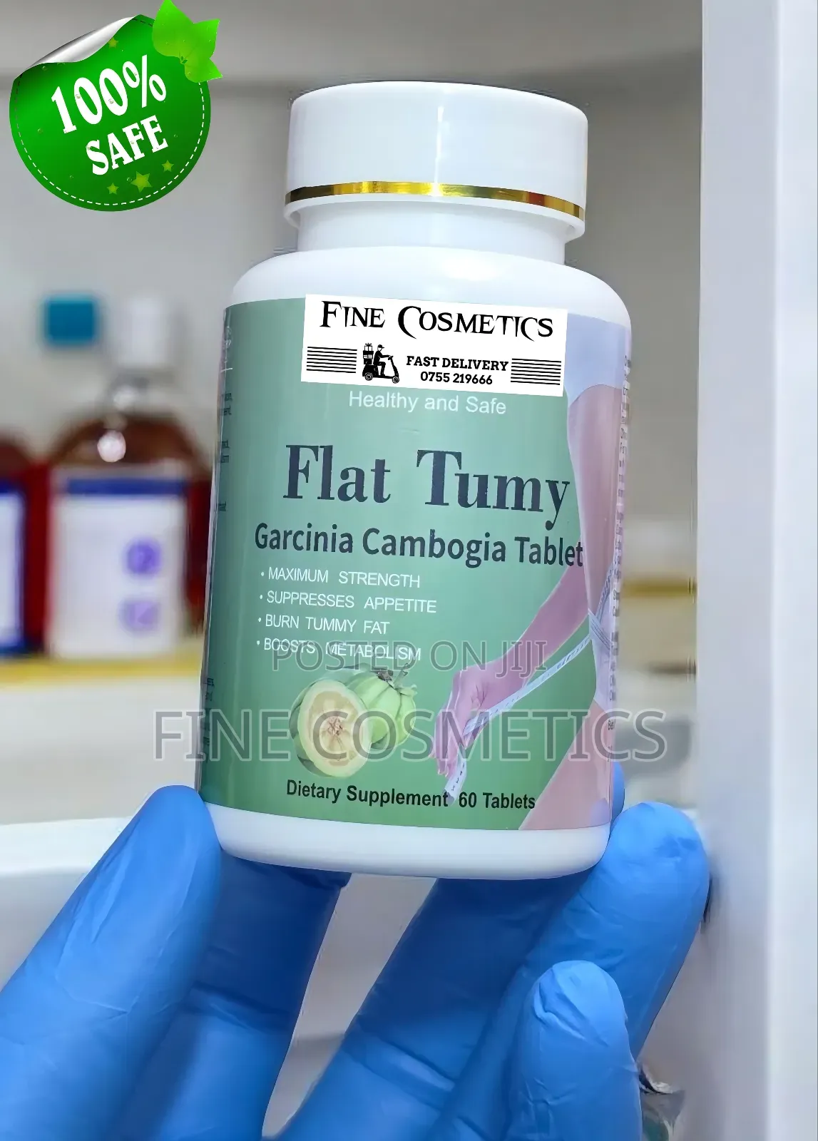 Flat Tummy Tablets Fat Burner Tumy Waist Slimming Weight Loss 60 Pills