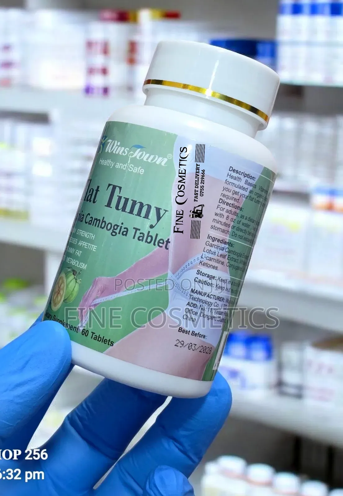 Flat Tummy Tablets Fat Burner Tumy Waist Slimming Weight Loss 60 Pills
