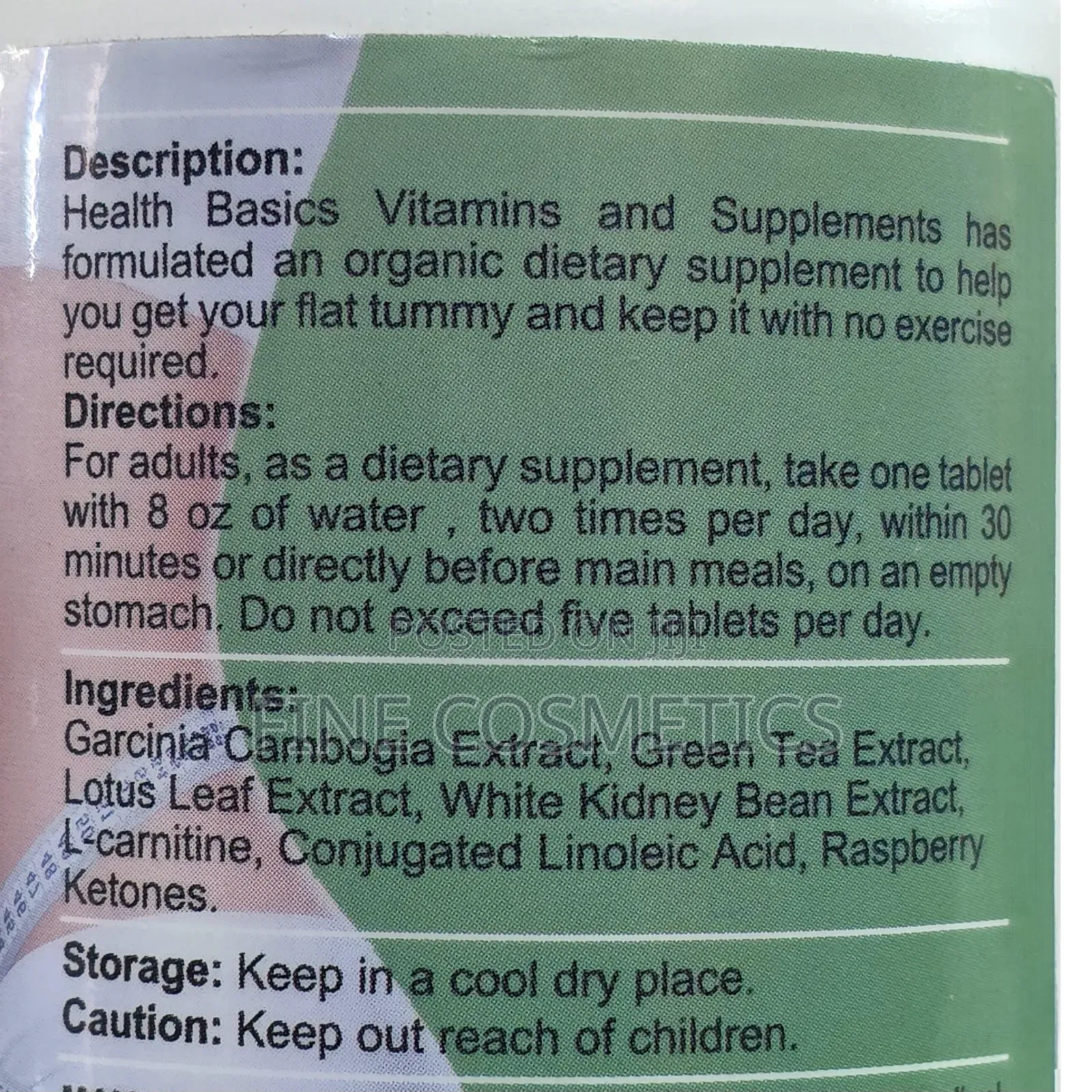 Flat Tummy Tablets Fat Burner Tumy Waist Slimming Weight Loss 60 Pills