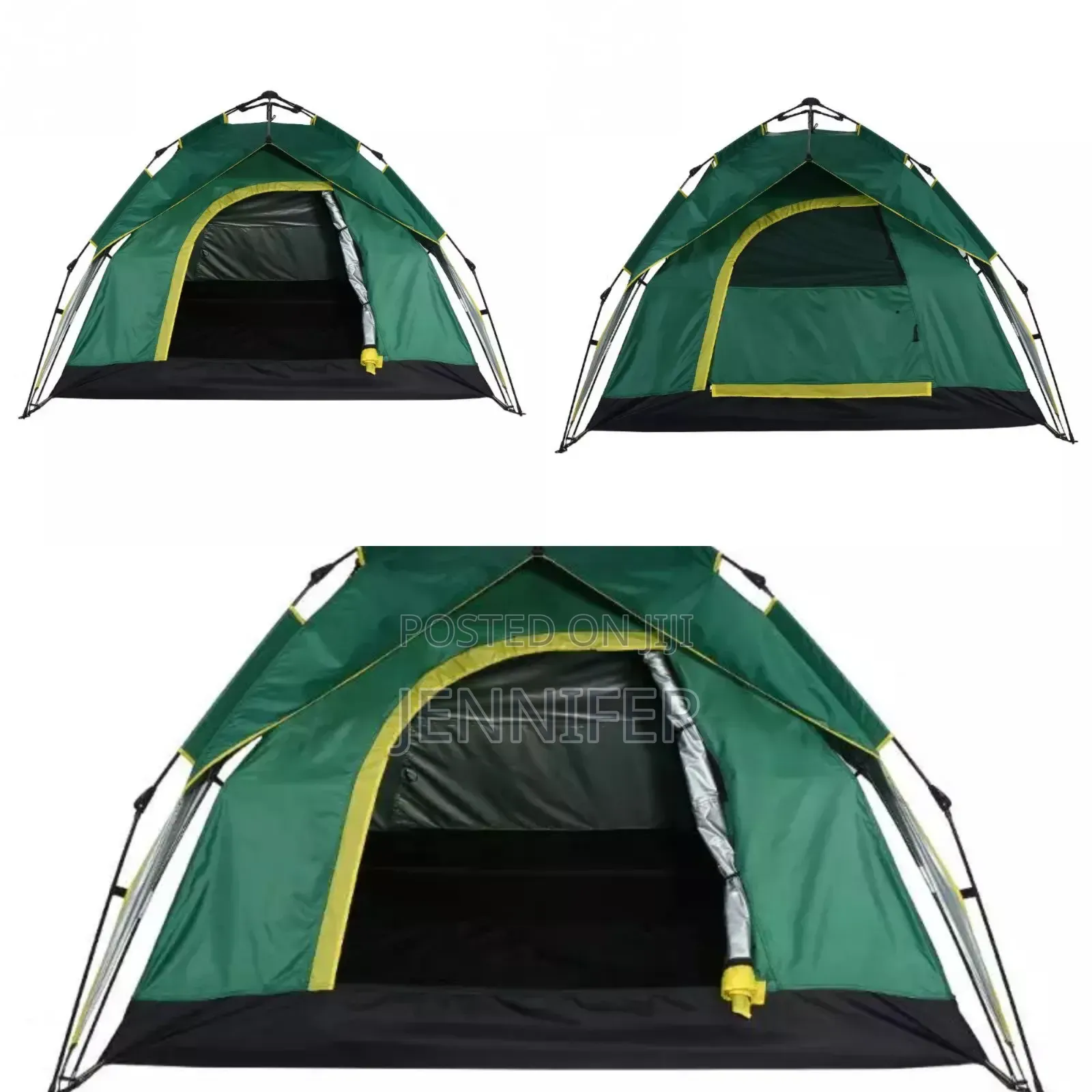 2 People Automatic Camping Tent Green