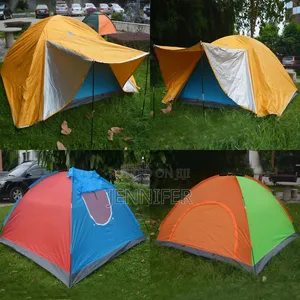 3 People Double Layered Camping Tent With Shade