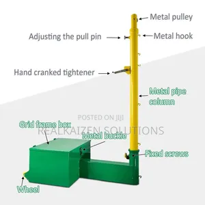 Outdoor Volleyball |Badminton Poles and Net With Stable Base