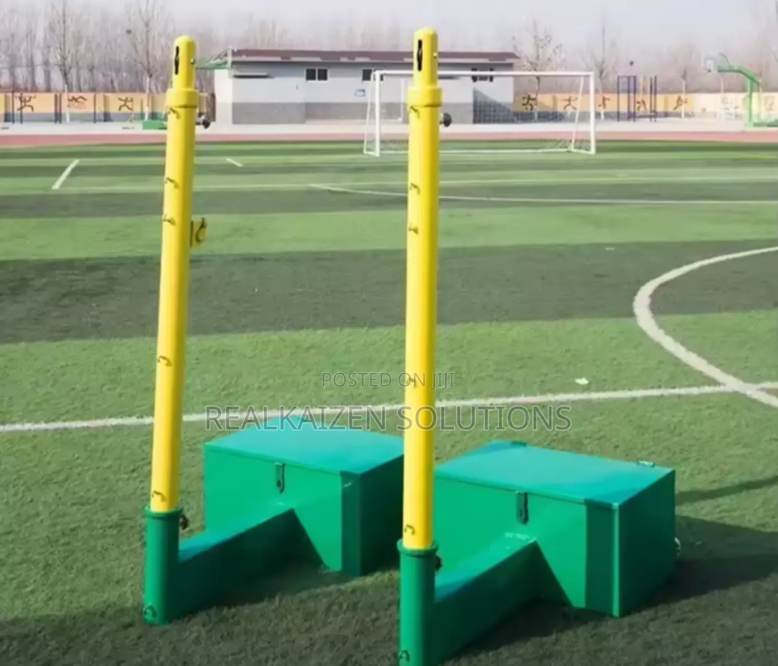 Outdoor Volleyball |Badminton Poles and Net With Stable Base