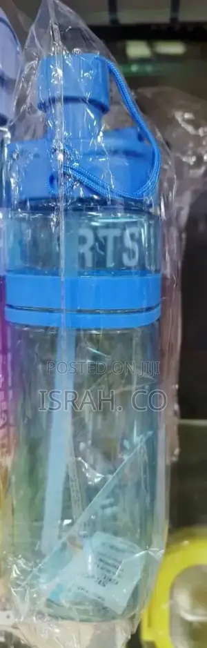 Clear, Plastic Sports Water Bottle