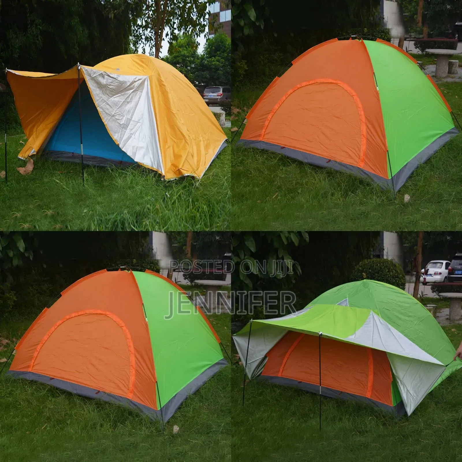 8people All Weather Manual Camping Tent With Shade