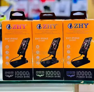 Zhy 2in1 10000mah Power Bank Ank With Foldable Phone Holder