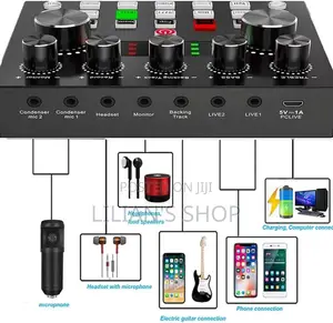 Sound Card Kit Condenser Microphone Set
