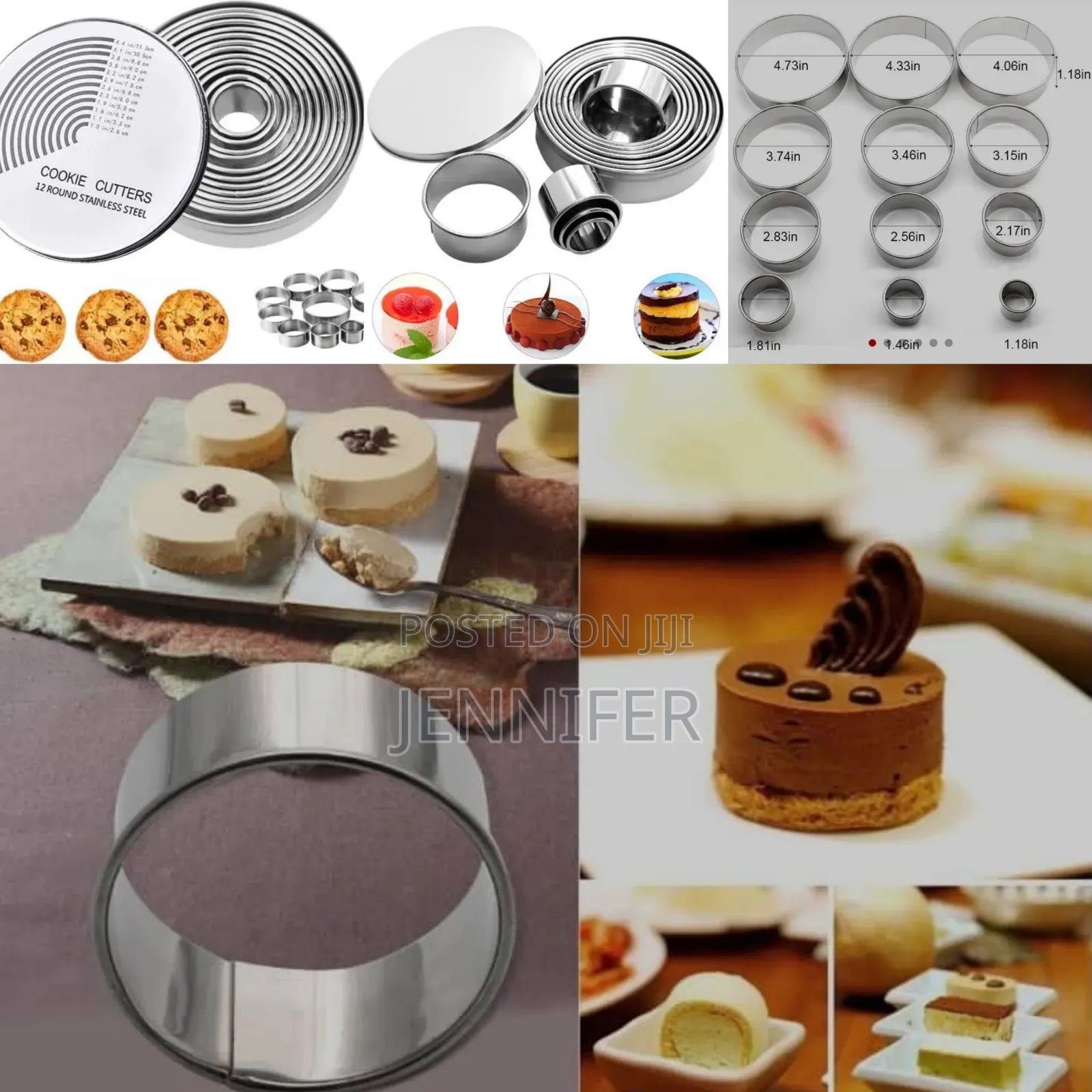 12pcs Round Cookie Cutters