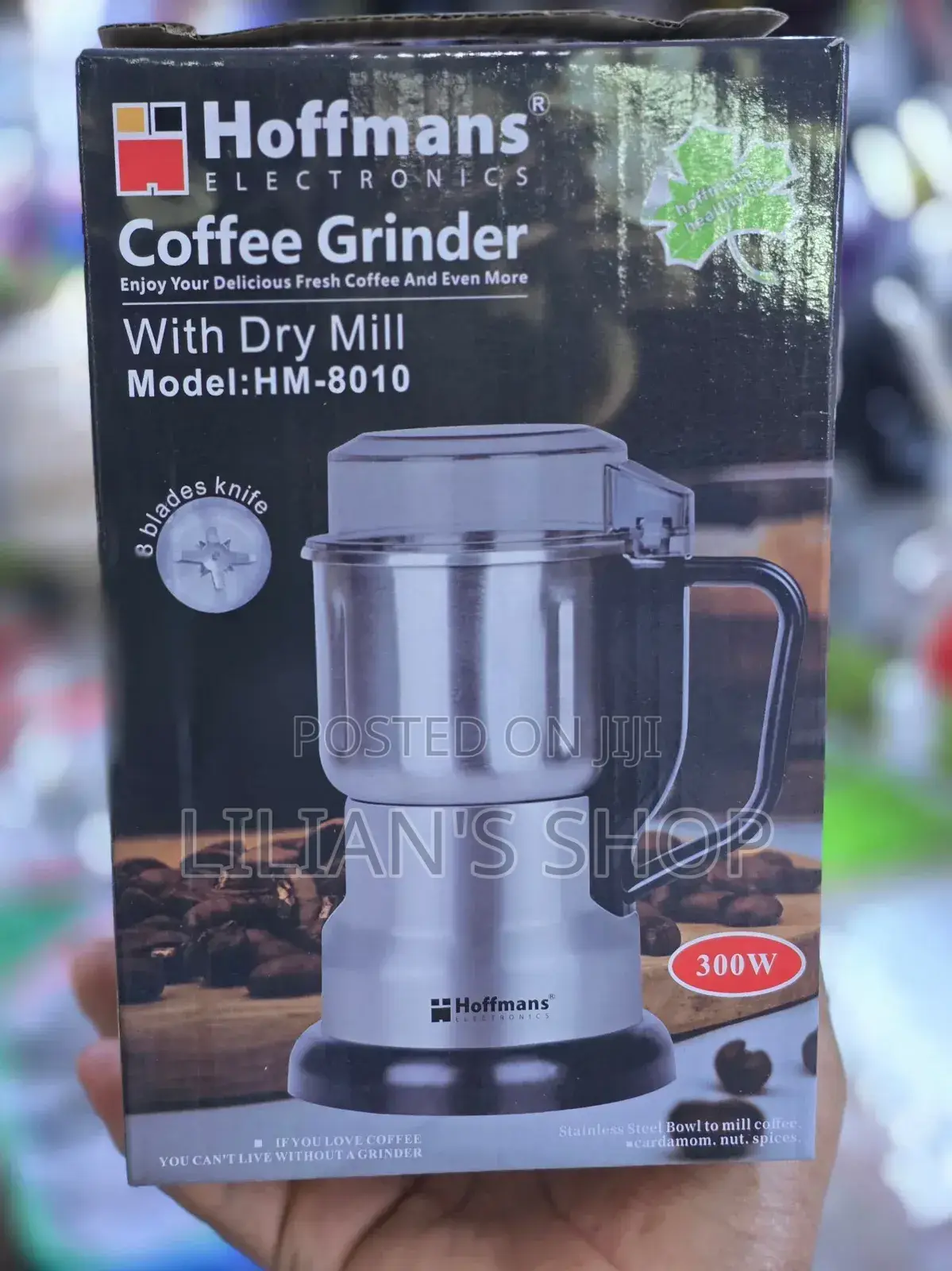 Hoffmans 300w Coffee Grinder With Dry Mill