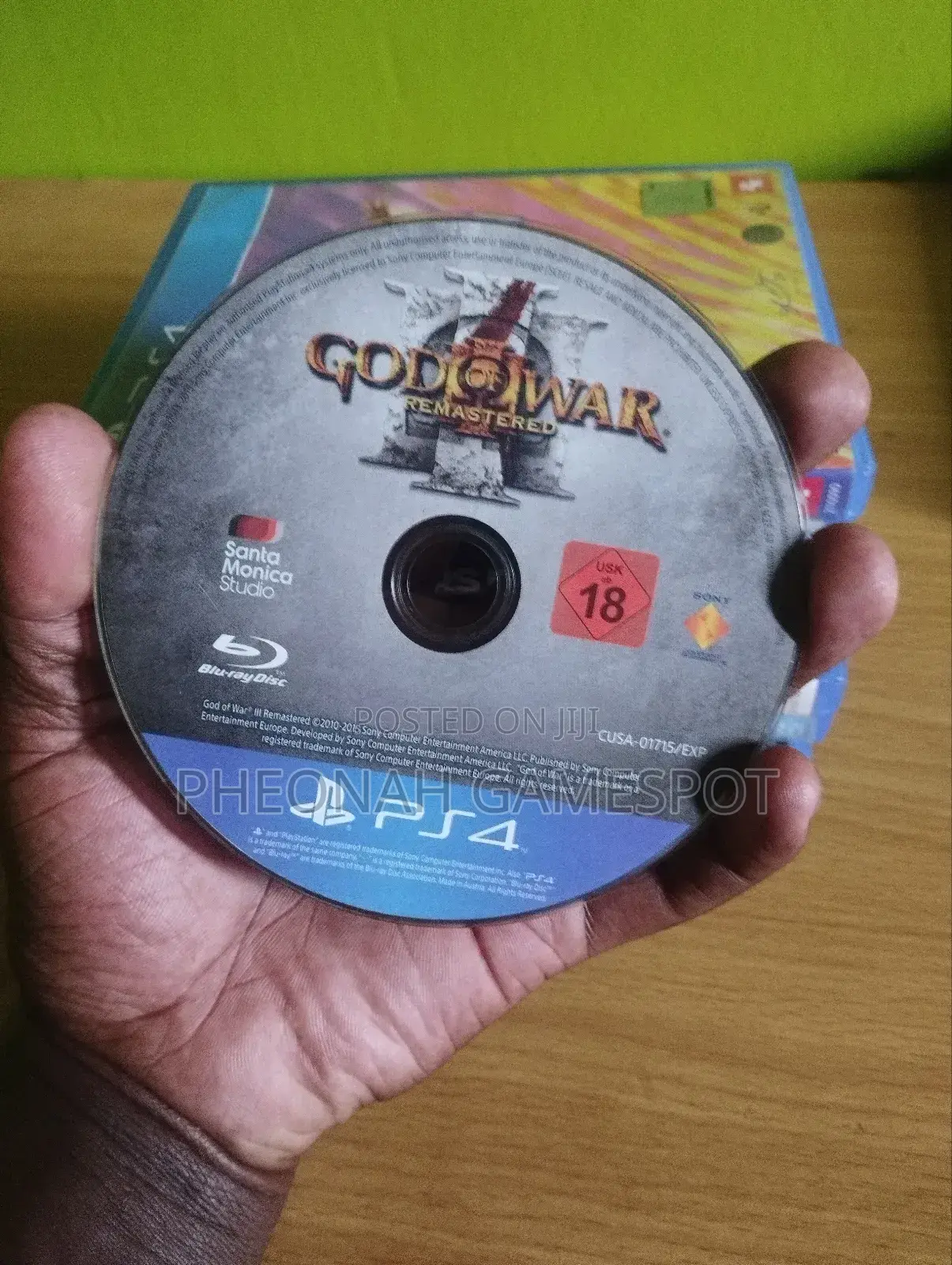 God Of War Remastered Game Cd For Ps4 At Only