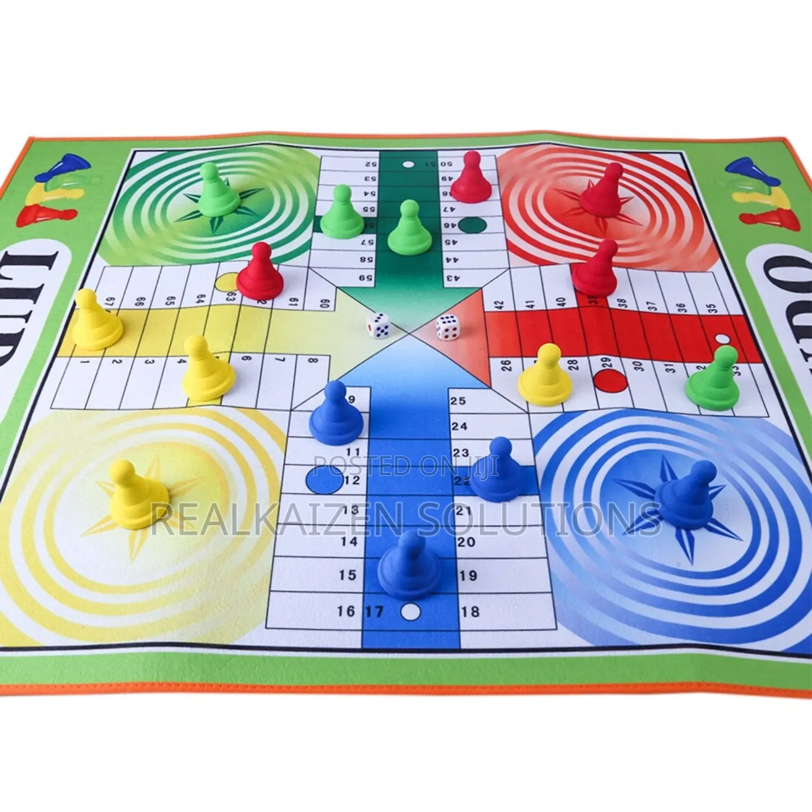 Giant Ludo Chess Game Play Mat for Children and Adults