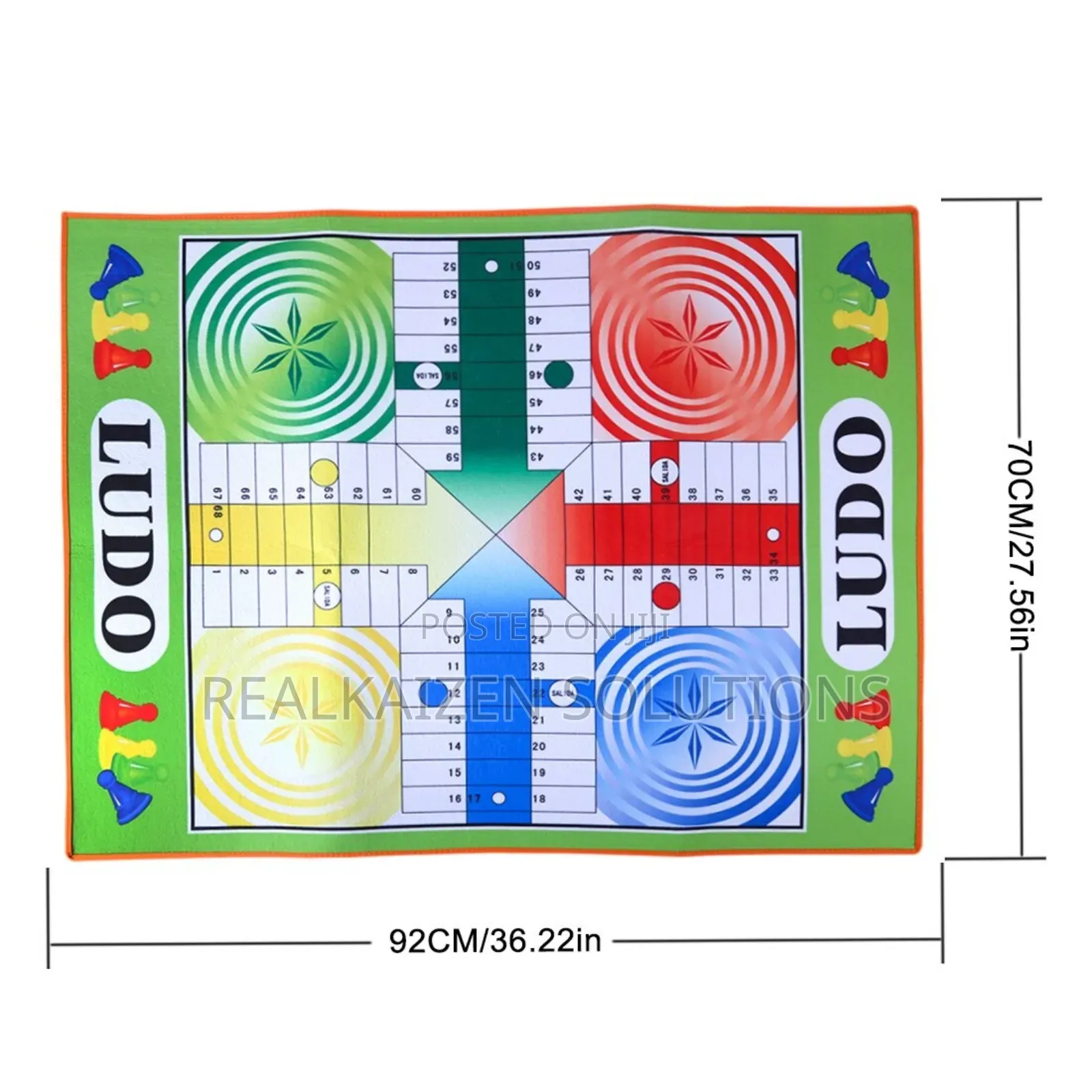 Giant Ludo Chess Game Play Mat for Children and Adults