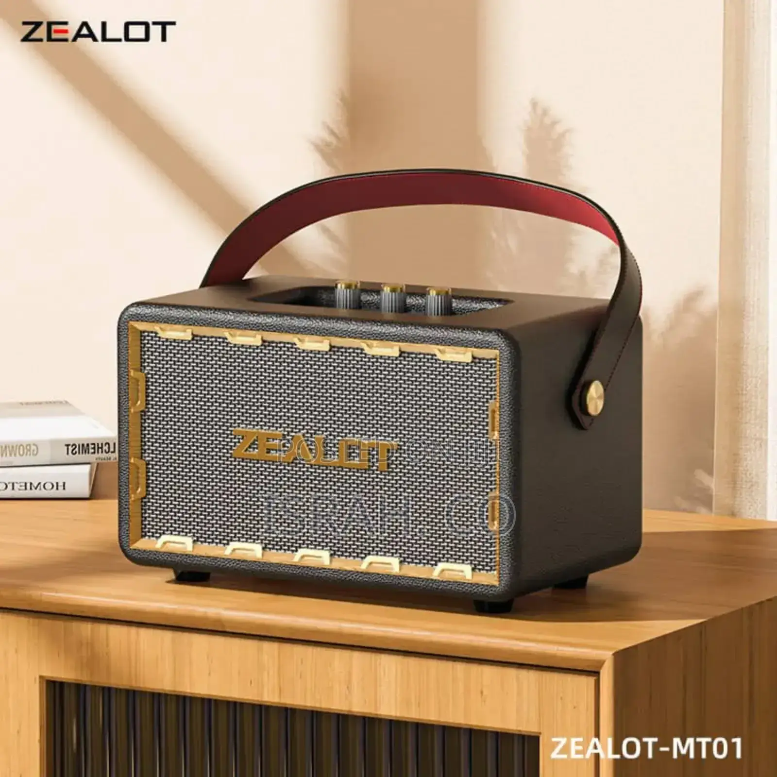 Zealot Mt01 Retro Wooden Portable Wireless Speaker.