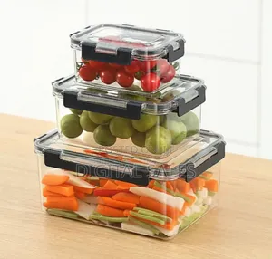 3-Piece Clear Acrylic Sealed Food Storage Containers