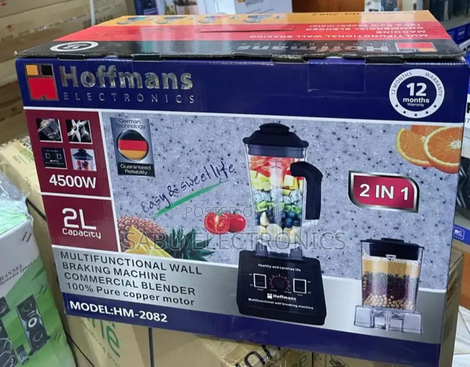 Hoffmans 2 In1 Commercial Electric Blender