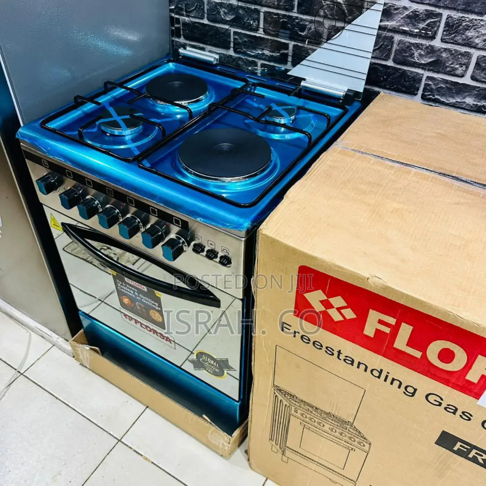 Florsa 60x60cm Cooker With Two Gas Burners 2electric Plates