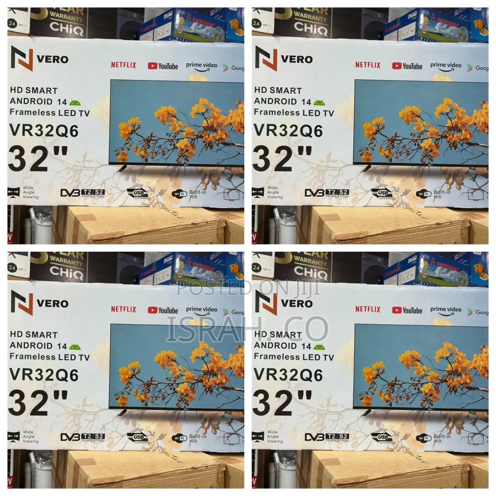 Nvero 32-Inch Hdsmart Android 14frameless Ledtv,Model Vr32q6