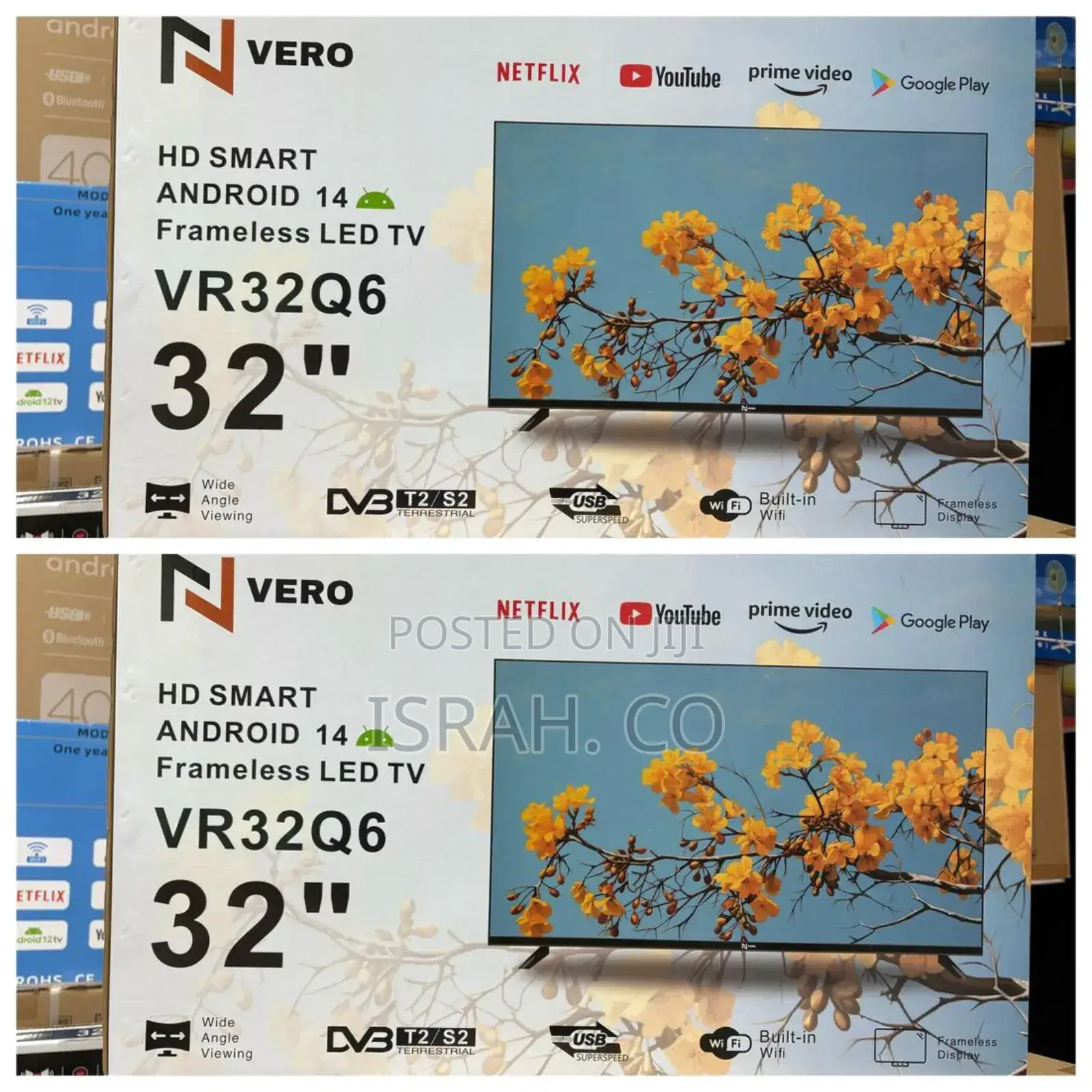 Nvero 32-Inch Hdsmart Android 14frameless Ledtv,Model Vr32q6