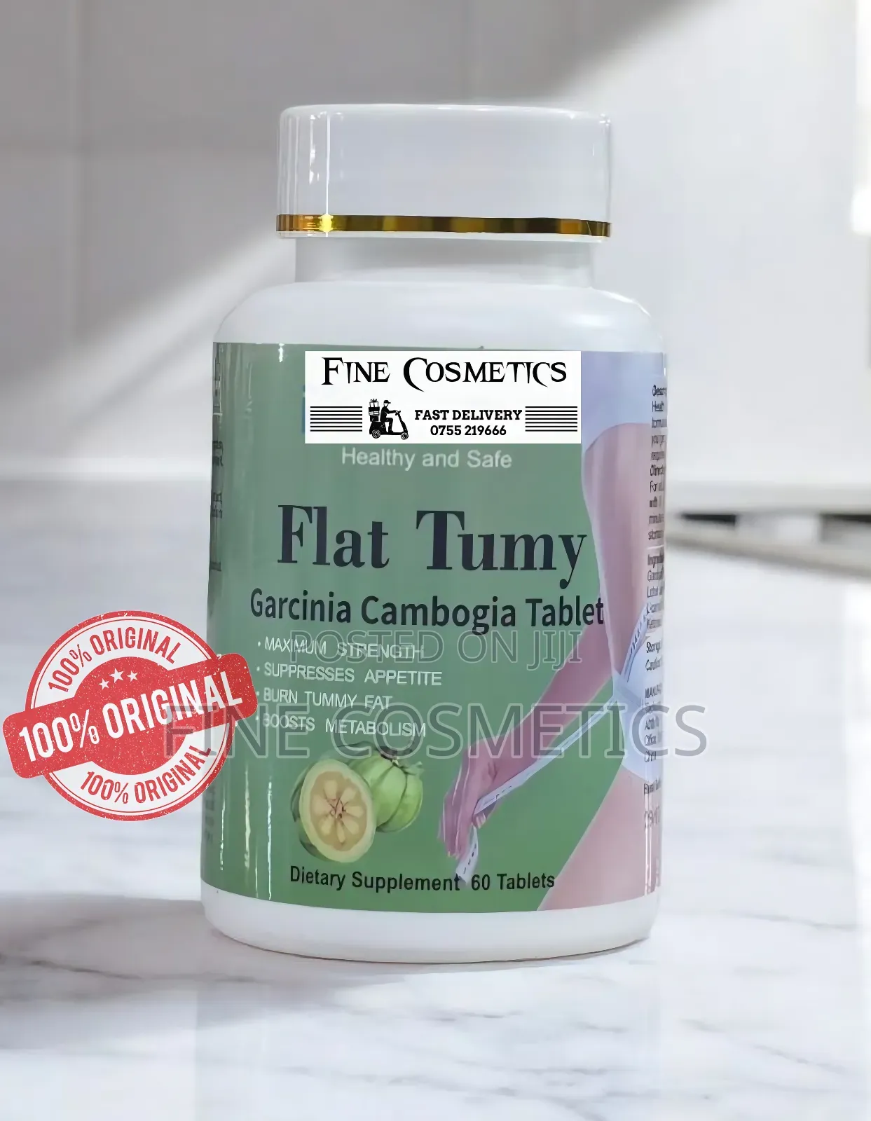 Flat Tummy Tablets Fat Burner Tumy Waist Slimming Weight Loss 60 Pills