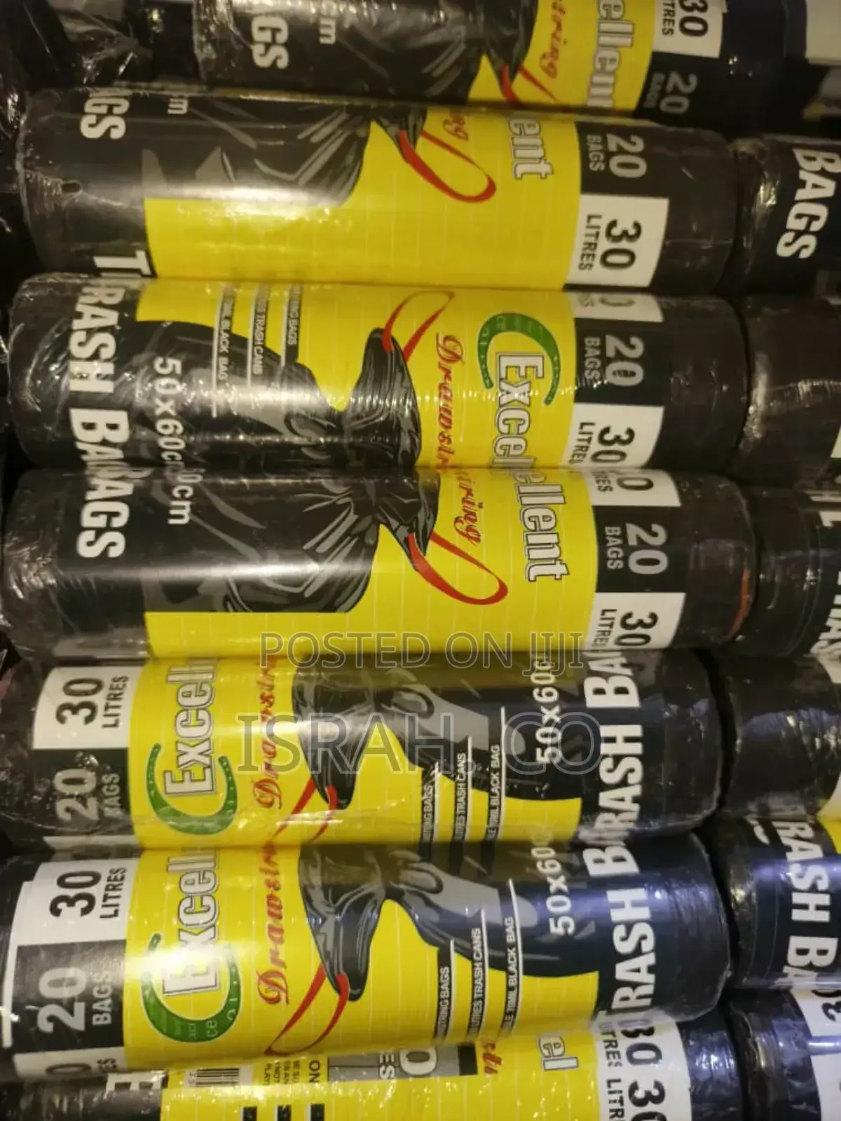 Excell" Brand Drawstring Trash Bags