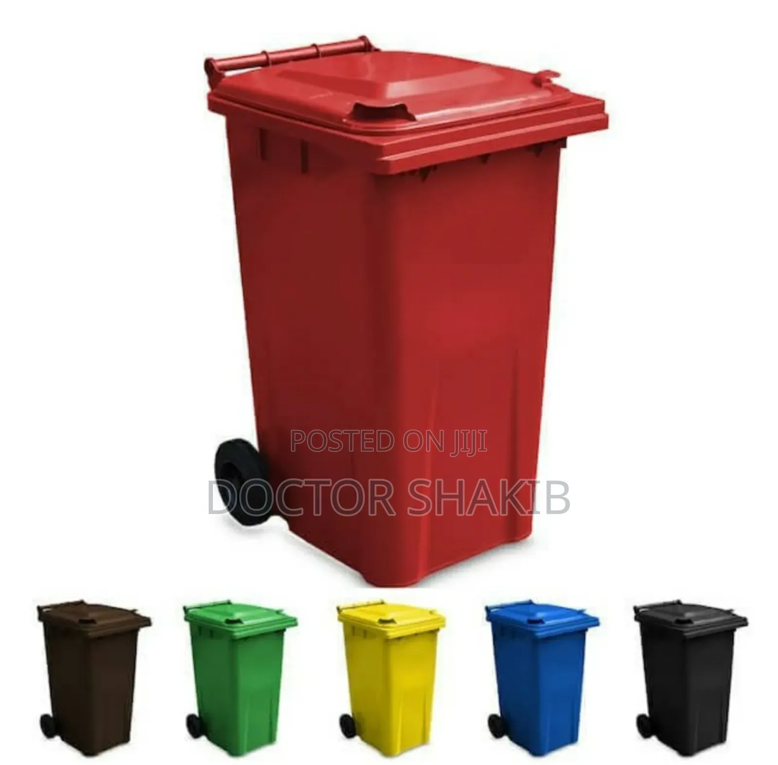 New 240l Plastic Outdoor Waste Bin With Wheels
