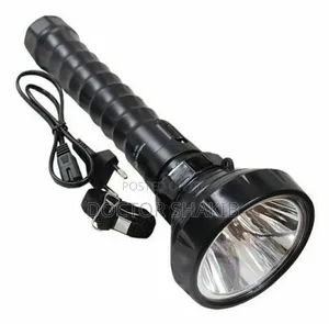 High-Quality Dp-Led Rechargeable Torch Flashlight - Black
