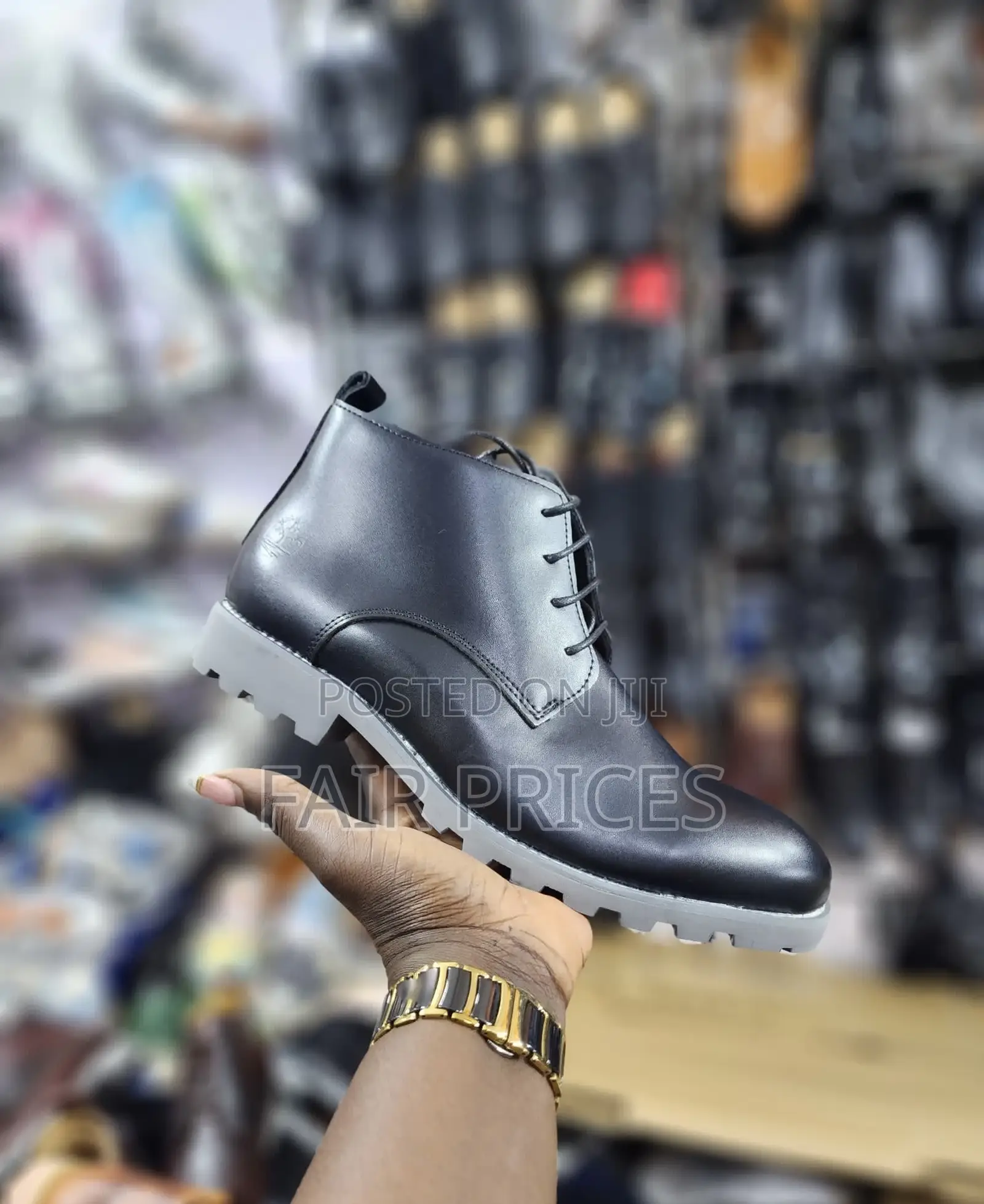 Casual Timberland Laced Up Boot Black Grey Sole