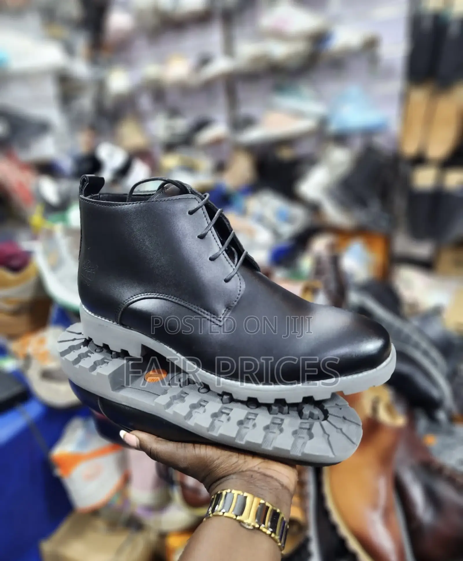 Casual Timberland Laced Up Boot Black Grey Sole
