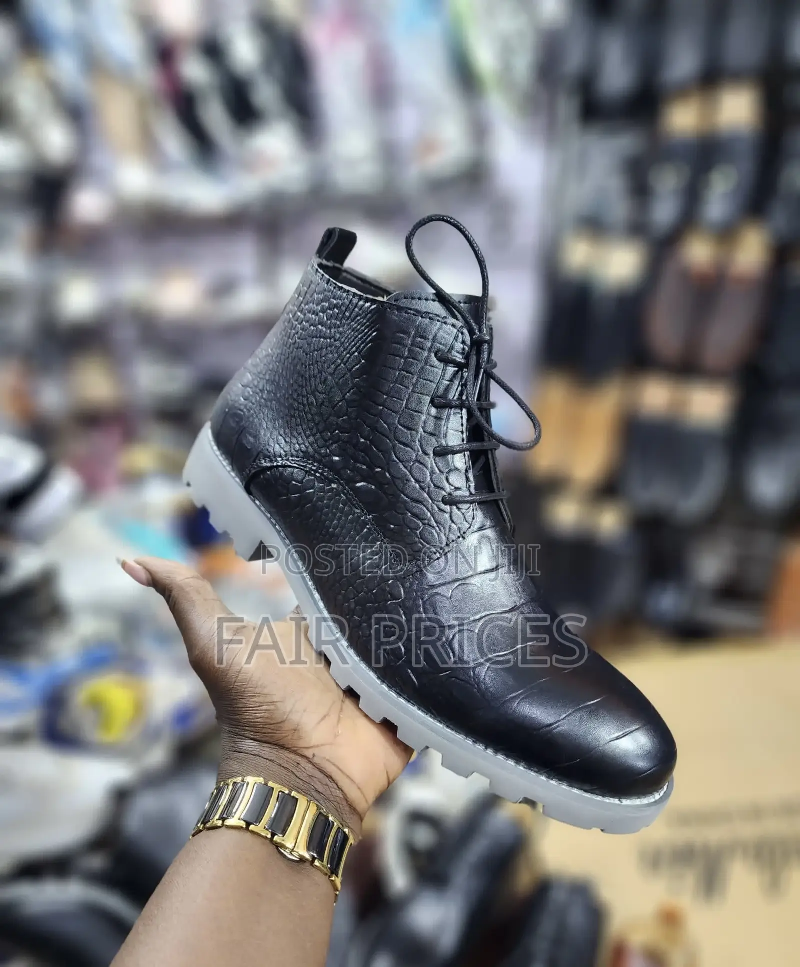 Casual Timberland Laced Up Boot Black Grey Sole