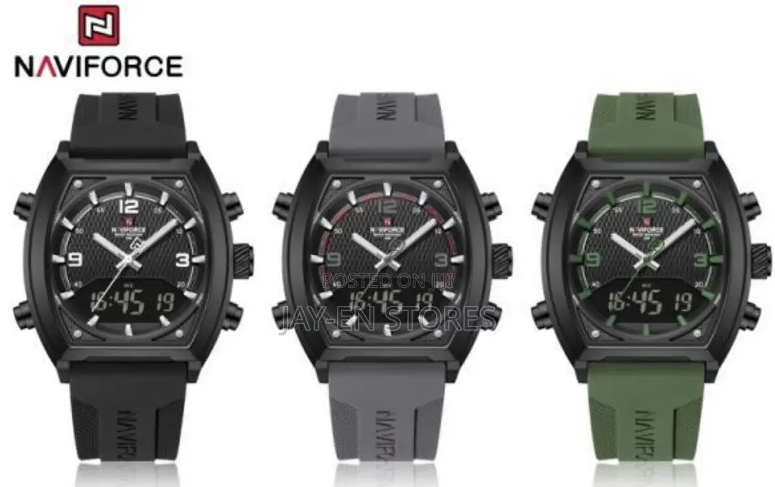 Navi Force Rubber Band Watch