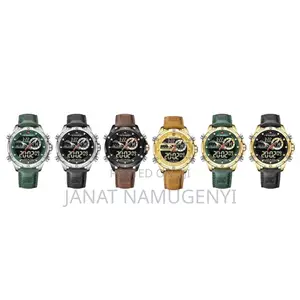 Navi Force Chronograph Leather Band Watch